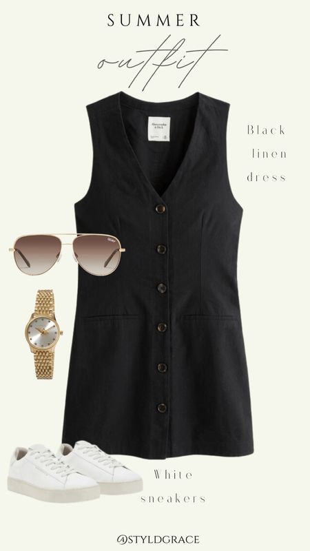 Summer outfit inspo 🤍

Casual summer outfit, summer outfit idea, black summer dress, chic summer outfit, summer dress 

#LTKfindsunder100