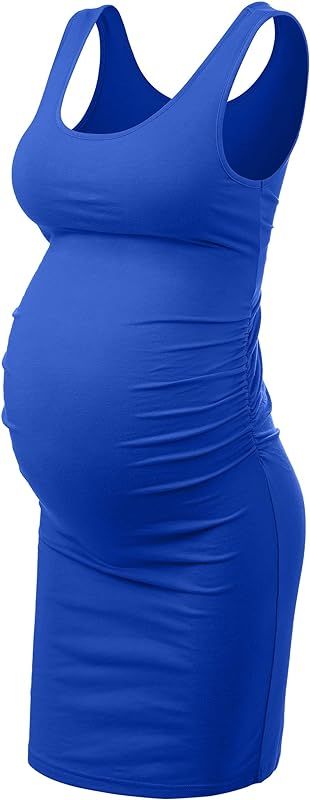 KIM S Women's Maternity Sleeveless Dresses S-XXL, Summer Bodycon Dress for Daily or Baby Shower | Amazon (US)
