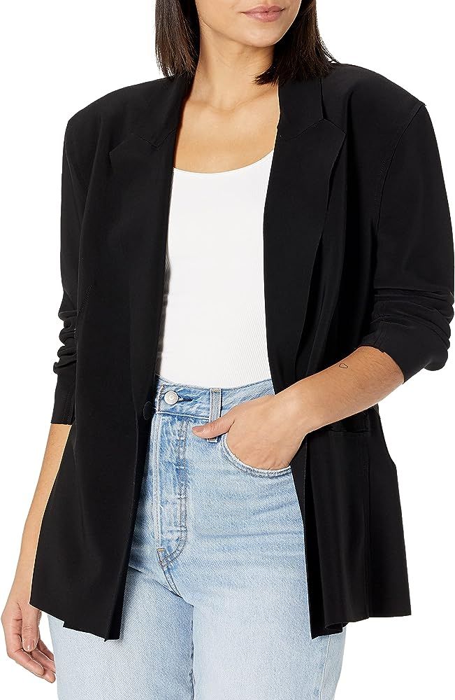 Norma Kamali Women's Single Breasted Straight Fit Jacket | Amazon (US)