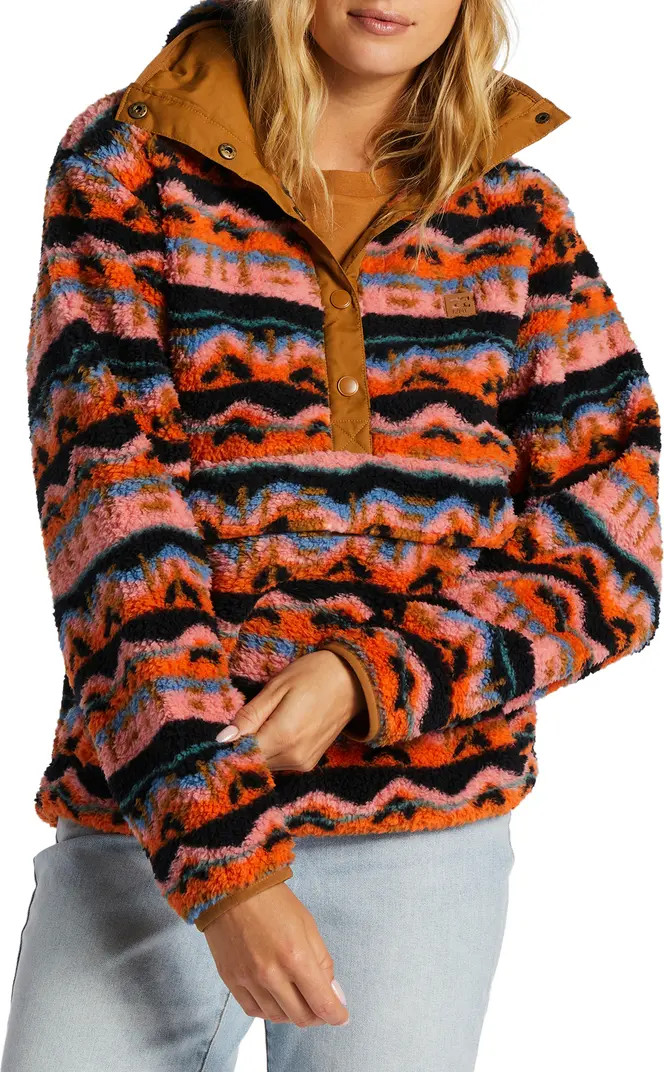 Switchback Textured Fleece Pullover | Nordstrom