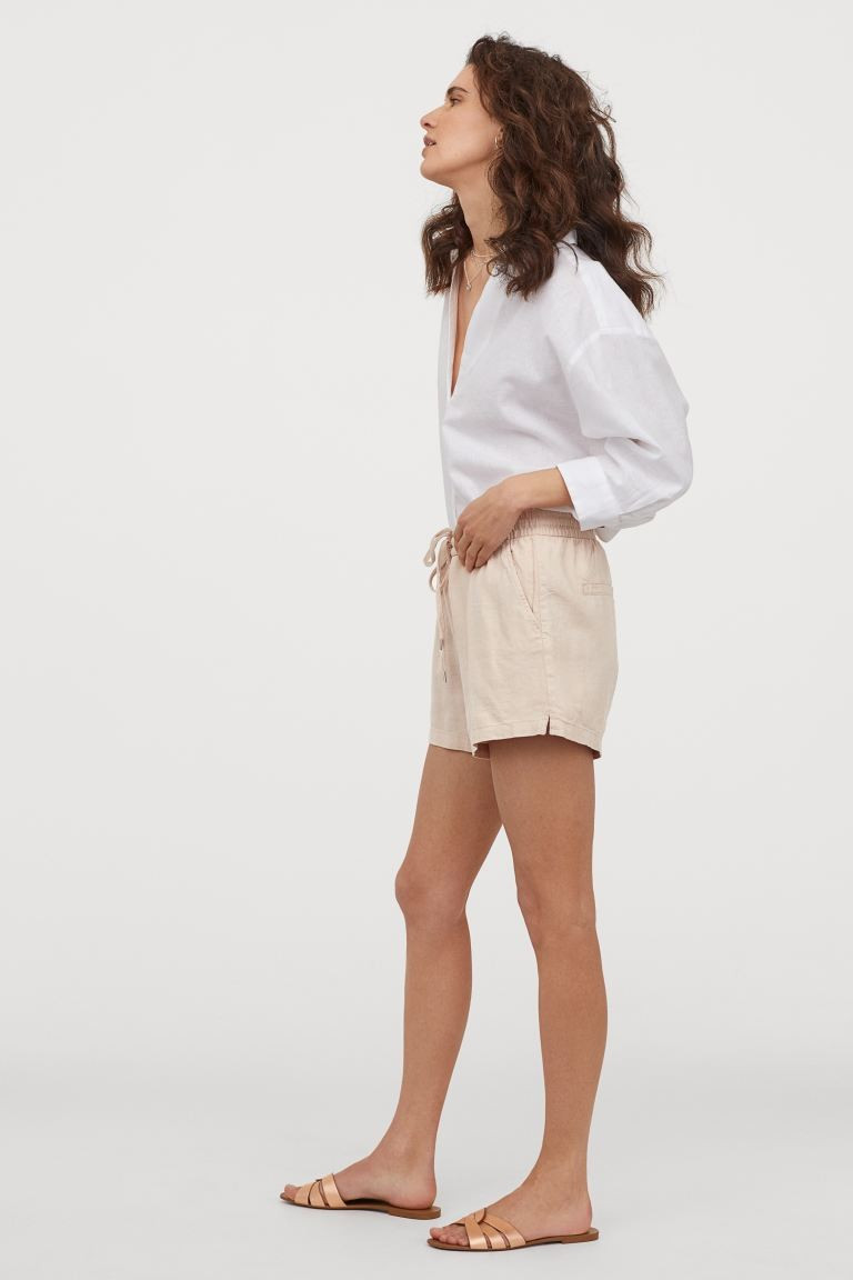 Linen-blend Shorts | H&M (US + CA)