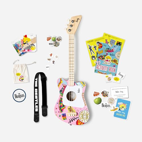 Beatles + Loog Mini Acoustic Guitar for Kids Toddler Children Ages 3+ | Amazon (US)