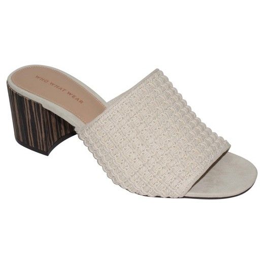 Women's Felicity Macrame Strap Block Heel Slide Sandals - Who What Wear™ | Target