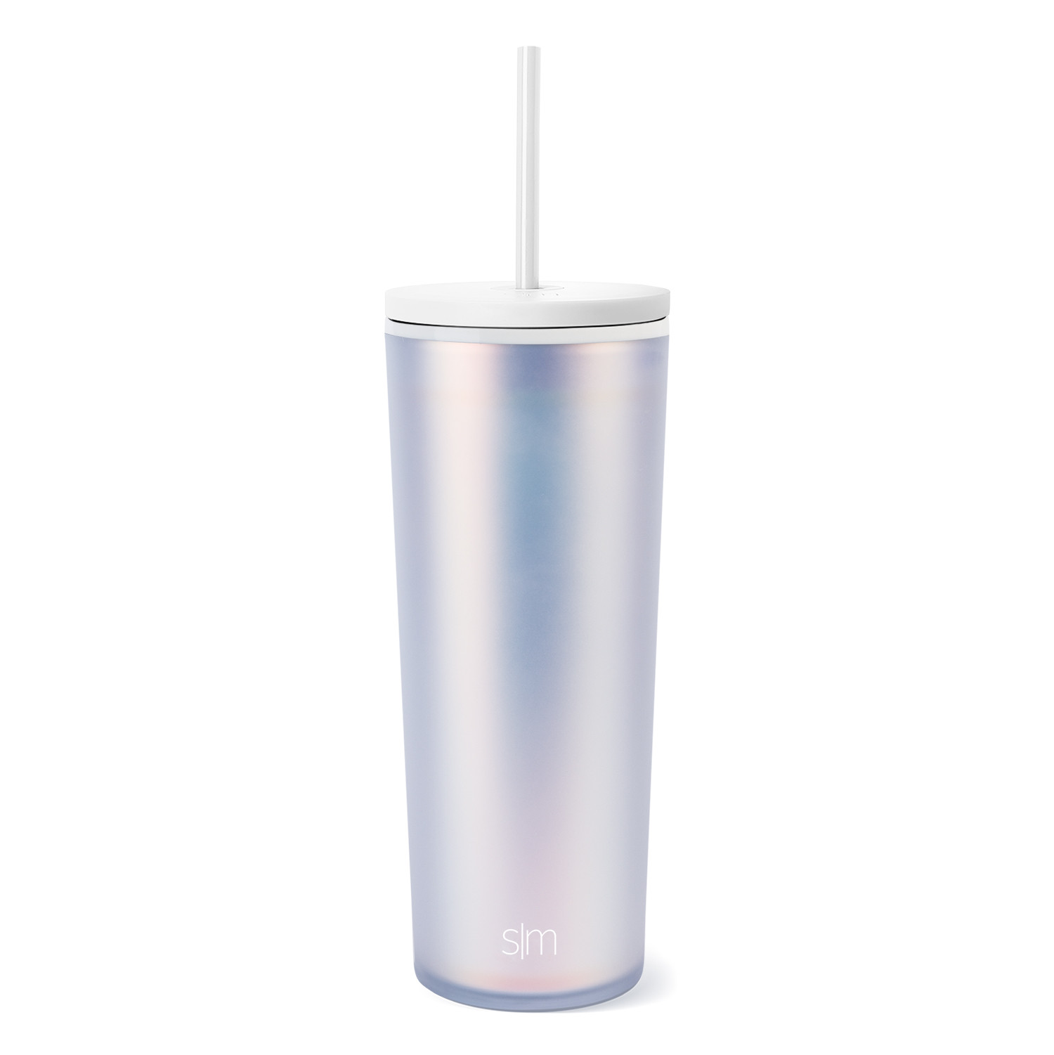 Simple Modern 24 fl oz Double Wall Plastic Classic Tumbler with Straw|Opalescent | Walmart (US)