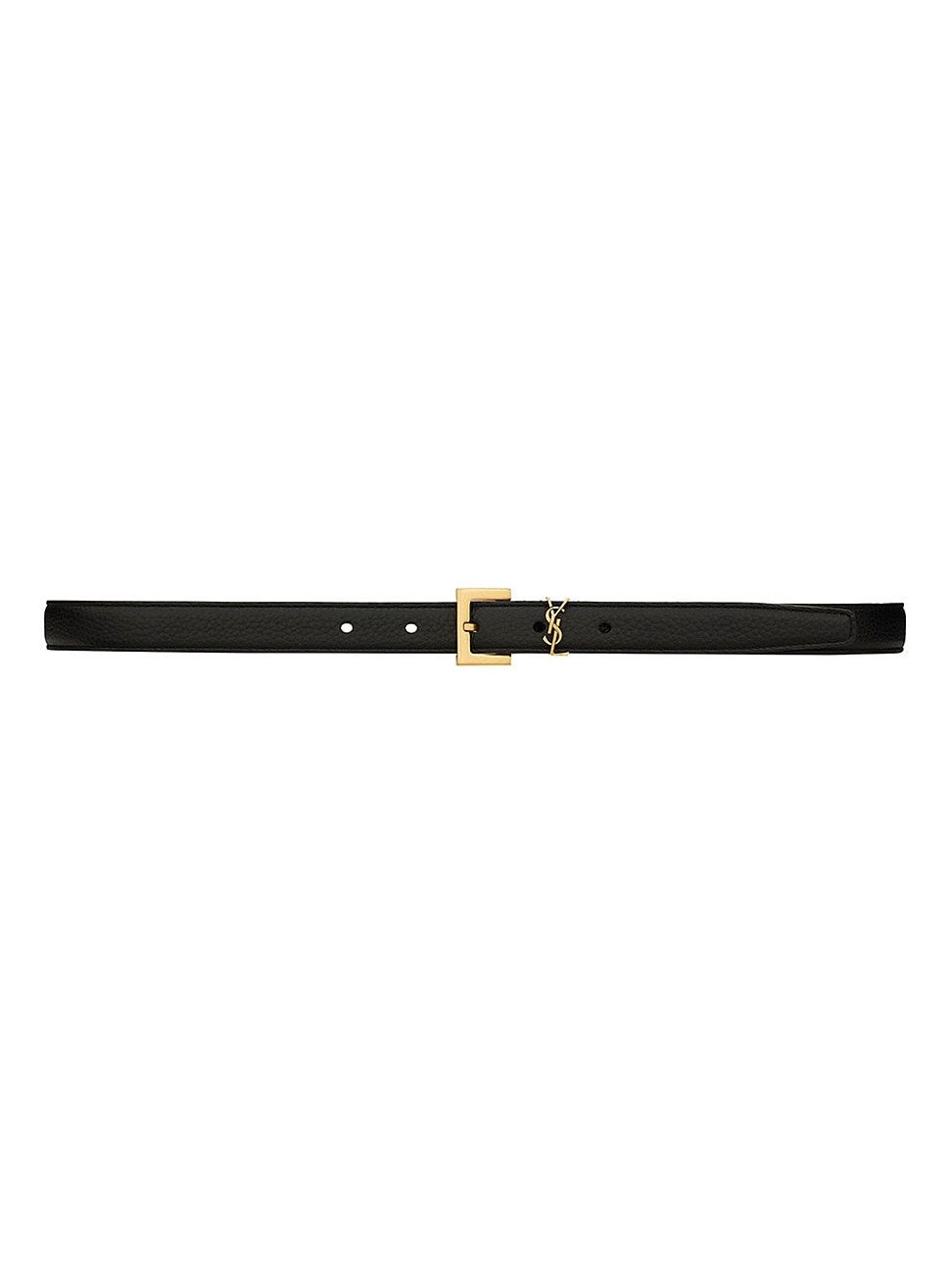 Women's Monogram Leather Belt - Nero - Size 32 | Saks Fifth Avenue