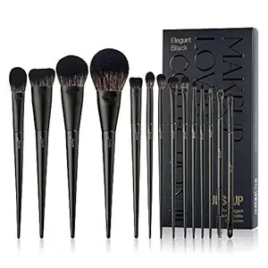 Makeup Brushes Set Jessup Make up Brushes 14Pcs Black Kabuki Foundation Eyeshadow Contour Conceal... | Amazon (US)