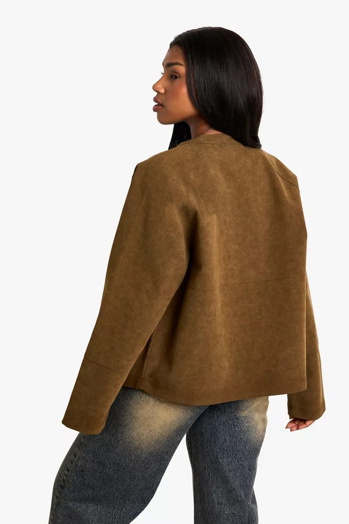 Suede Look Bomber Jacket | Boohoo.com (UK & IE)