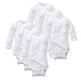 Gerber Unisex Baby Multi-Pack Long-Sleeve Onesies Bodysuit Mitten Cuff Sizes 6-Pack Mitten Cuff Newborn | Amazon (US)
