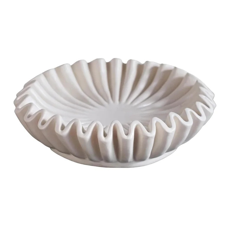 AQITTI Clearance! Ruffle Bowl Decorative Bowls for Home Decor Vintage Ring Dish Fruit Bowl Ruffle... | Walmart (US)