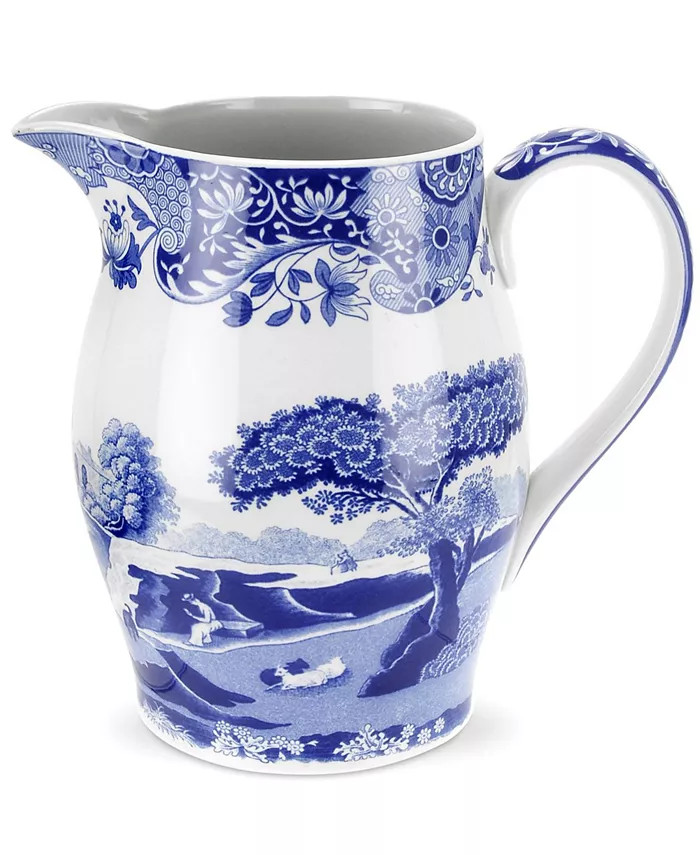 Spode Dinnerware, Blue Italian Liverpool Pitcher, 58 oz. - Macy's | Macy's