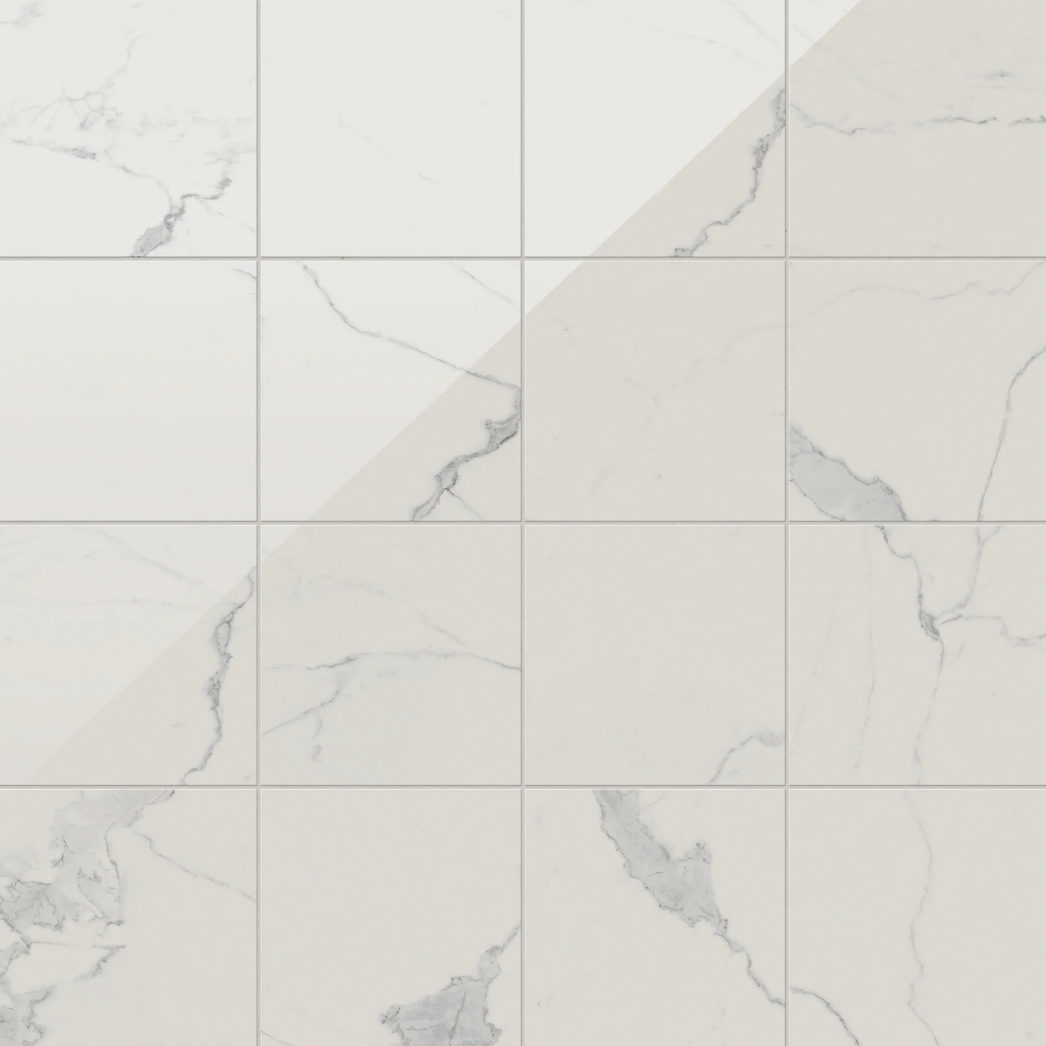 Leona 12x12 Polished Porcelain Tile in Calacatta | Edward Martin