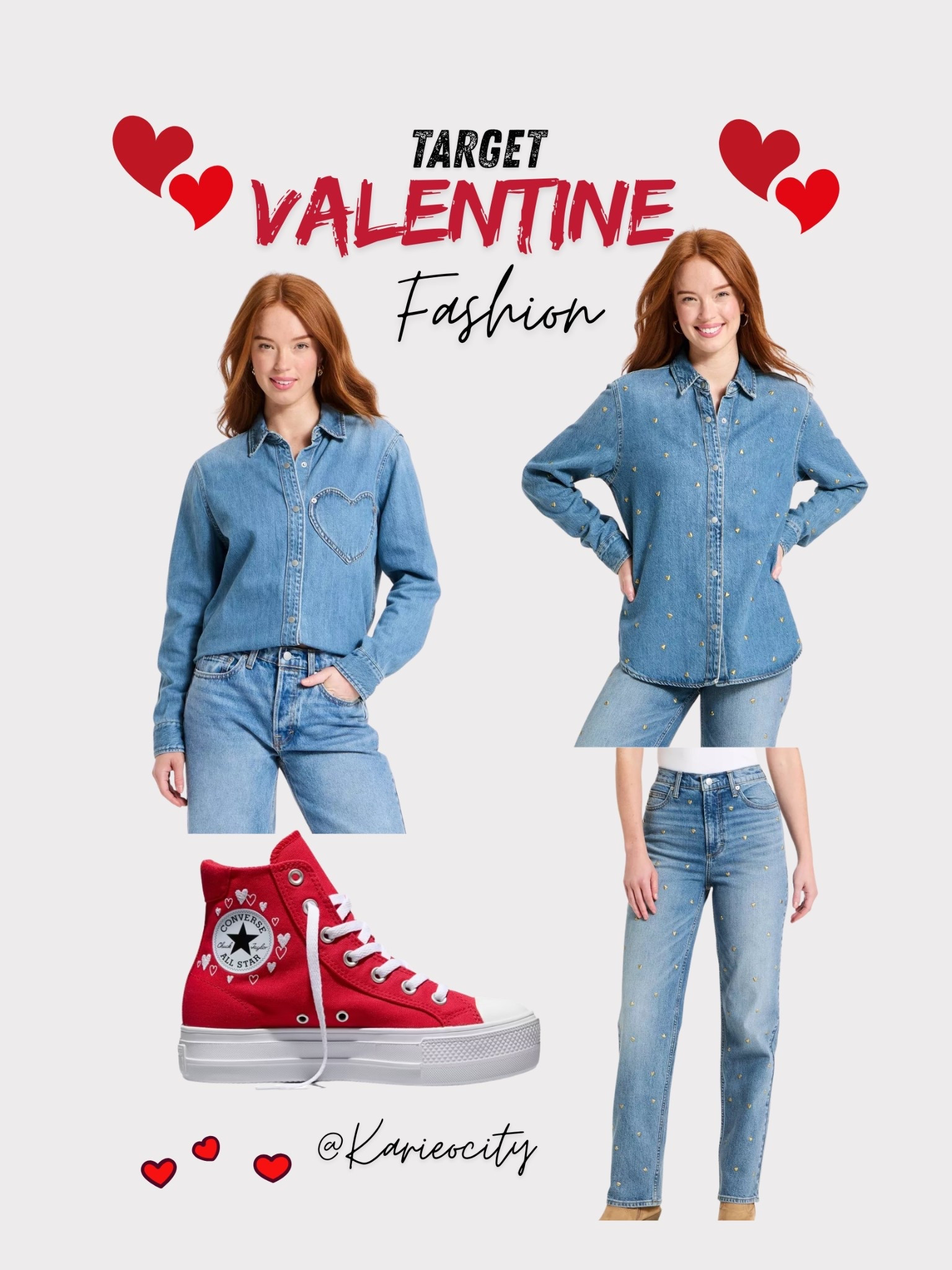 Target Valentine Fashion ♥️💋

Target//Target Valentine Fashion// Target Fashion// Target Style// Valentine Clothes// Denim on Denim // Valentines Day 

#LTKFindsUnder50 #LTKFindsUnder100