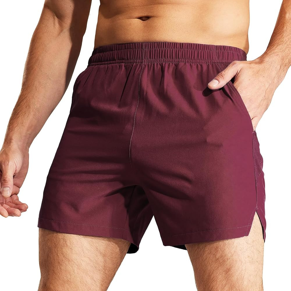 MIER Men's Workout Running Shorts Quick Dry Active 5 Inches Shorts with Pockets, Lightweight, Bre... | Amazon (US)