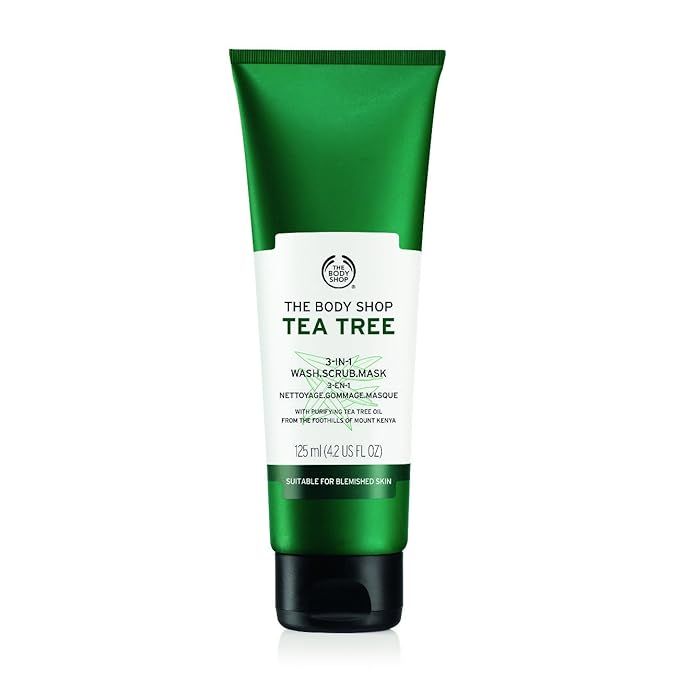 Amazon.com : The Body Shop Tea Tree 3-in-1 Wash.Scrub.Mask, Made with Tea Tree Oil, 4.2 Fl. Oz : ... | Amazon (US)