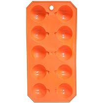 Pack of 2 Spooky Halloween Rubber Ice Cube Tray (Orange Pumpkins) | Amazon (US)