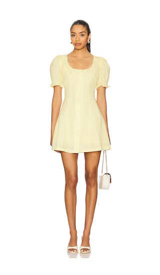 Elodie the Label Valeria Mini Dress in Lemon. - size L | Revolve Clothing (Global)