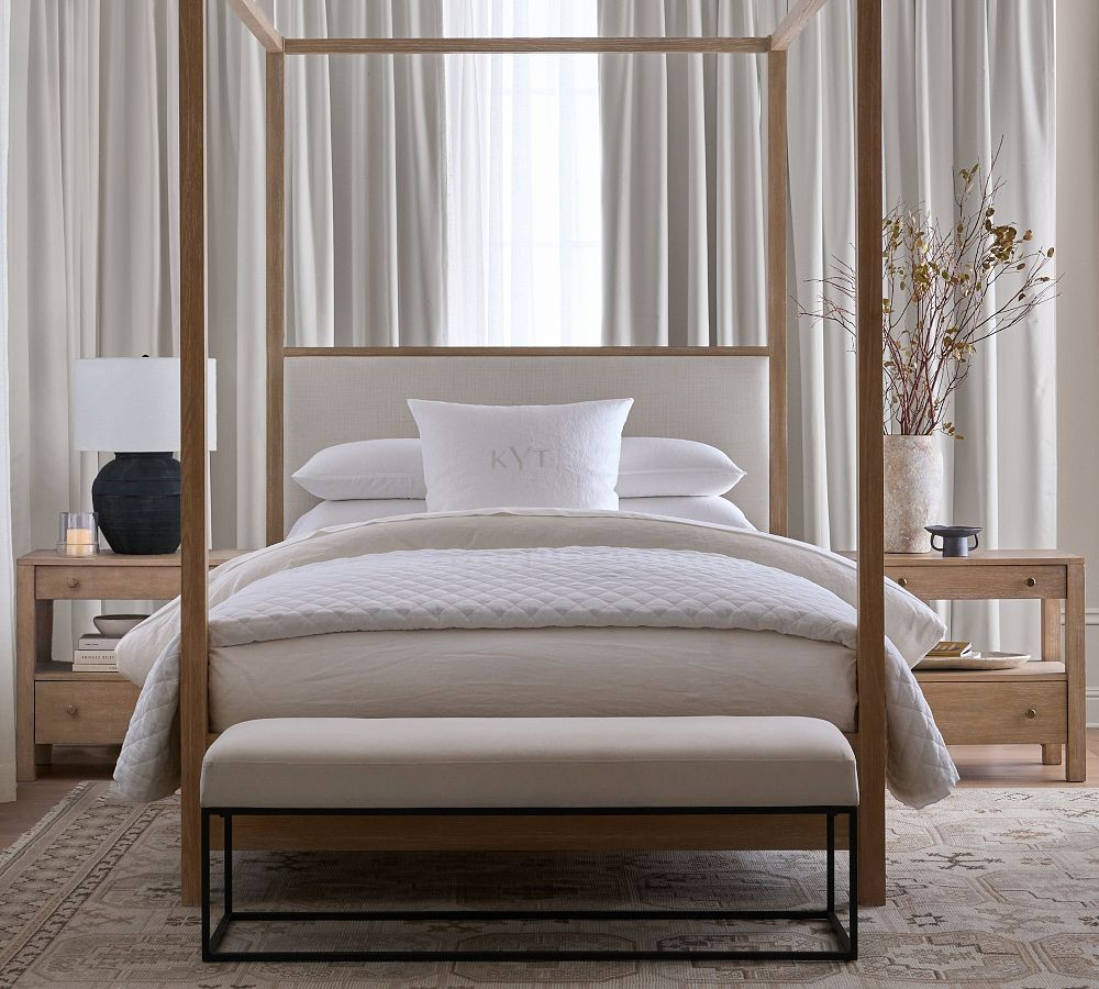 Belgian Flax Linen Diamond Quilt | Pottery Barn (US)