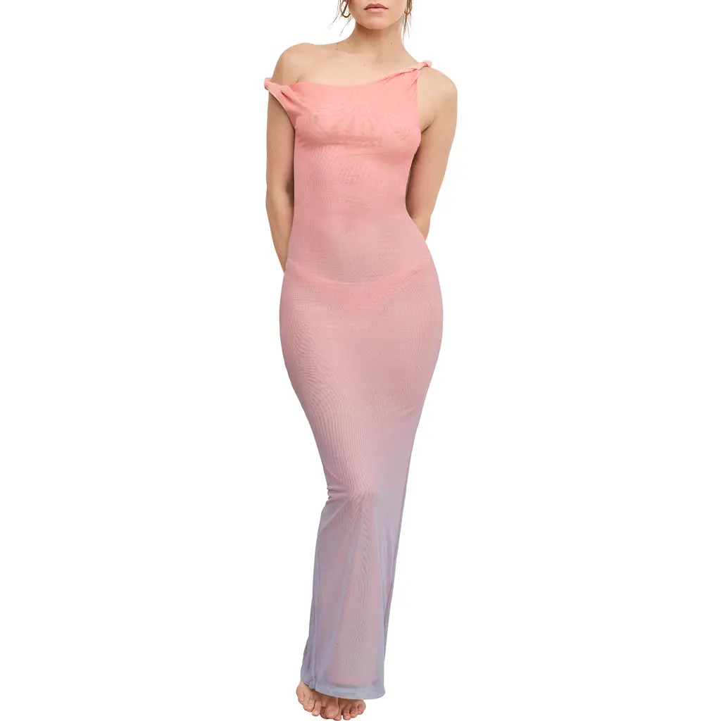 Good American Mesh Twist Cover-Up Maxi Dress in Sunset Gradient004 at Nordstrom Rack, Size 1Xl | Nordstrom Rack