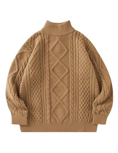 Aelfric Eden Womens Sweater Oversized Cable Knit Sweater Soft Turtleneck Cute Holiday Sweater | Amazon (US)