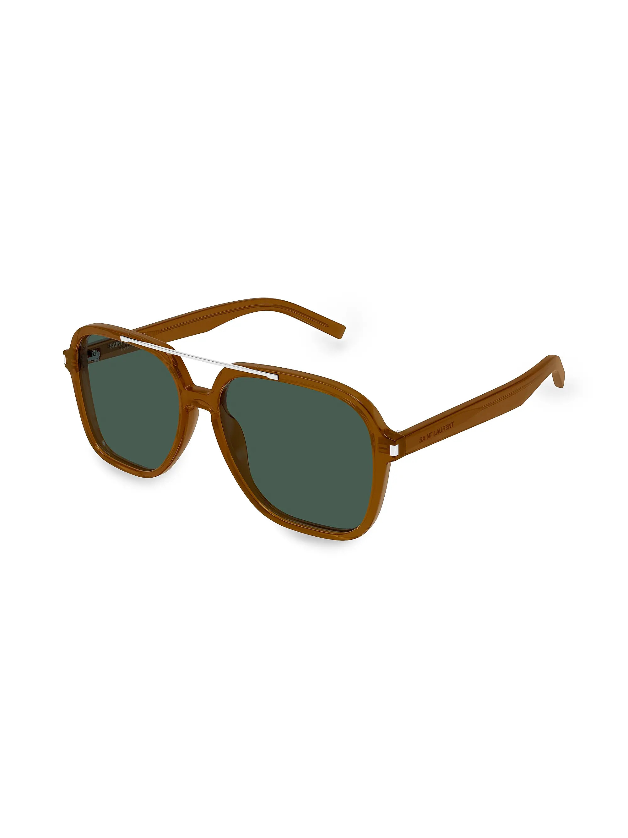 Saint Laurent 58MM Squared Acetate Sunglasses | Saks Fifth Avenue | Saks Fifth Avenue