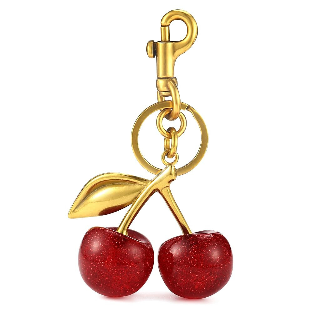 Cherry Bag Charm, Cherry Keychain Accessory Purse Charm | Amazon (US)