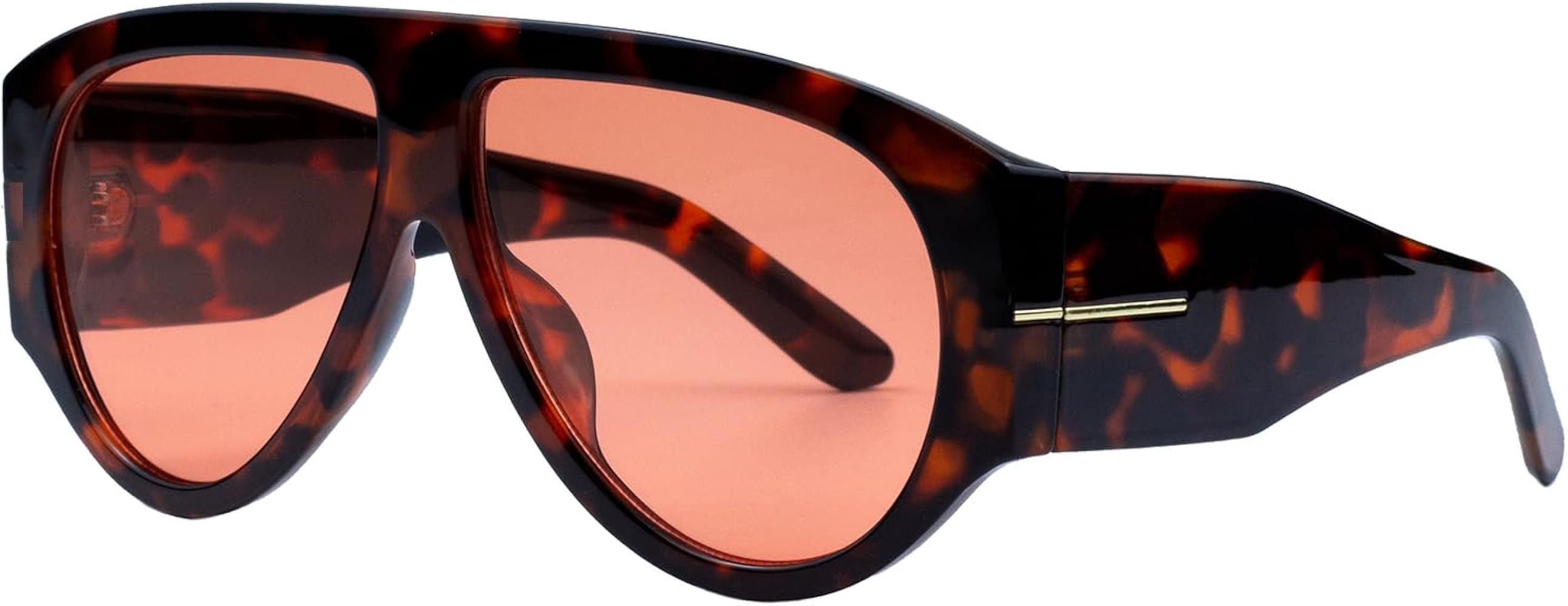 OSAGAMA Trendy Retro Oversized Aviator Sunglasses for Women Men 70s Luxury Designer Thick Classic... | Amazon (US)