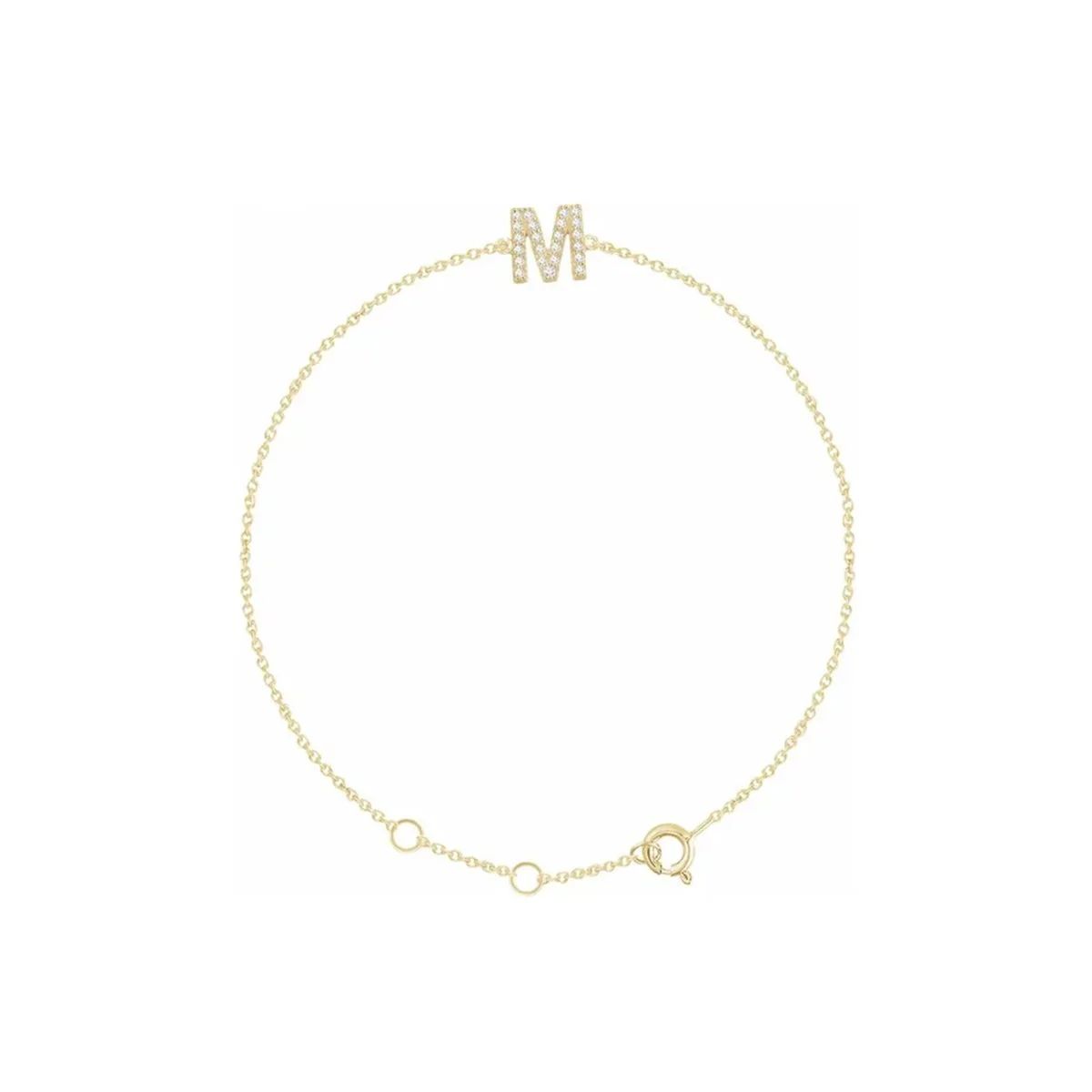 Diamond Initial Bracelet | AMO Jewelry by Ana Mari Ortega