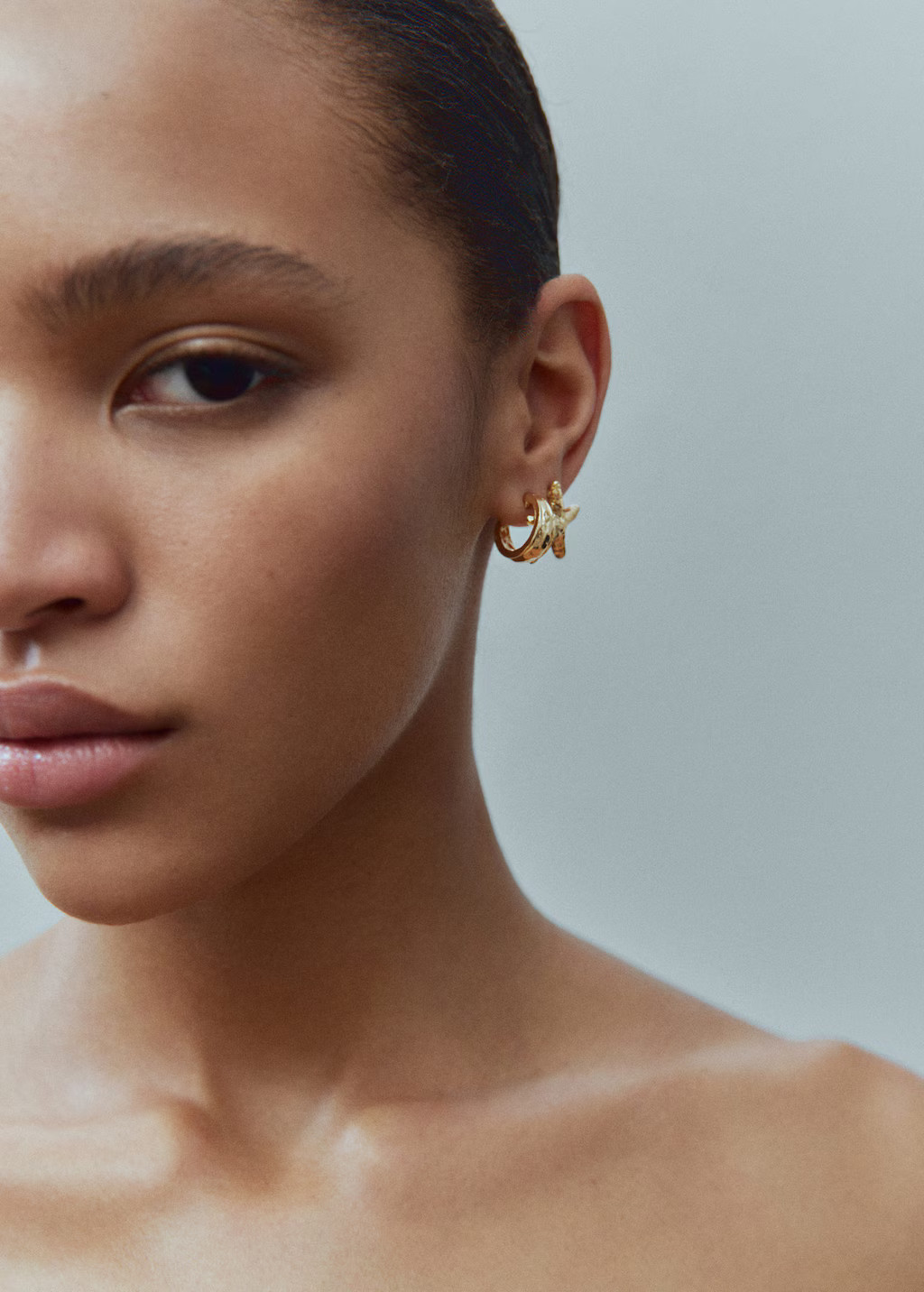 Set of combined textured earrings gold - Woman - One size - MANGO | MANGO (UK)