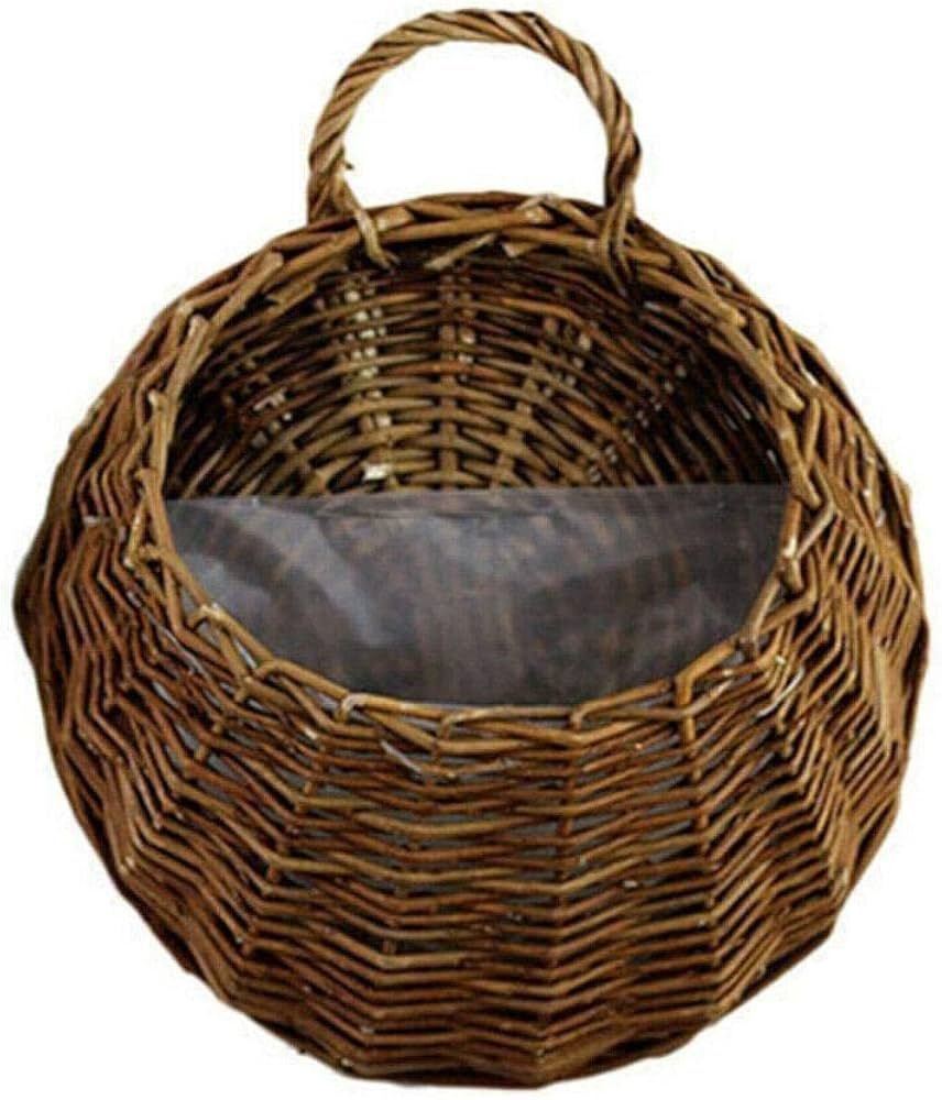 PLGEBR Hand Made Rattan Vase Eco-Friendly Wall Hanging Vase Basket Container Nest Flower Home Sto... | Amazon (US)