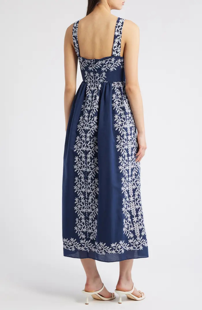 Embroidered Square Neck Dress | Nordstrom