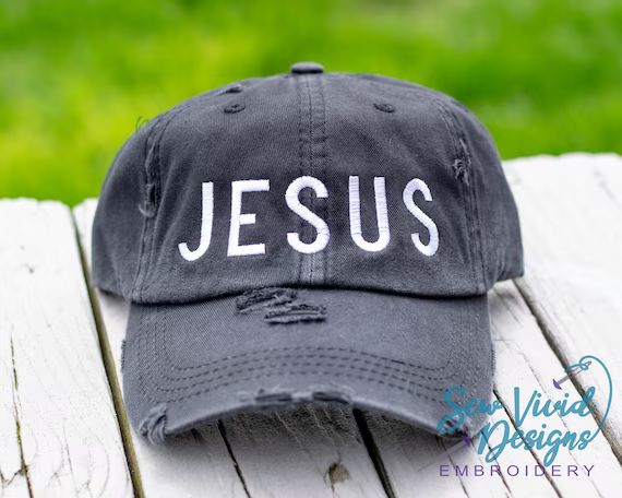 Jesus Hat, Custom Trucker hat for women, Distressed Baseball Cap, Jesus Ponytail hat, Jesus Dad H... | Etsy (US)