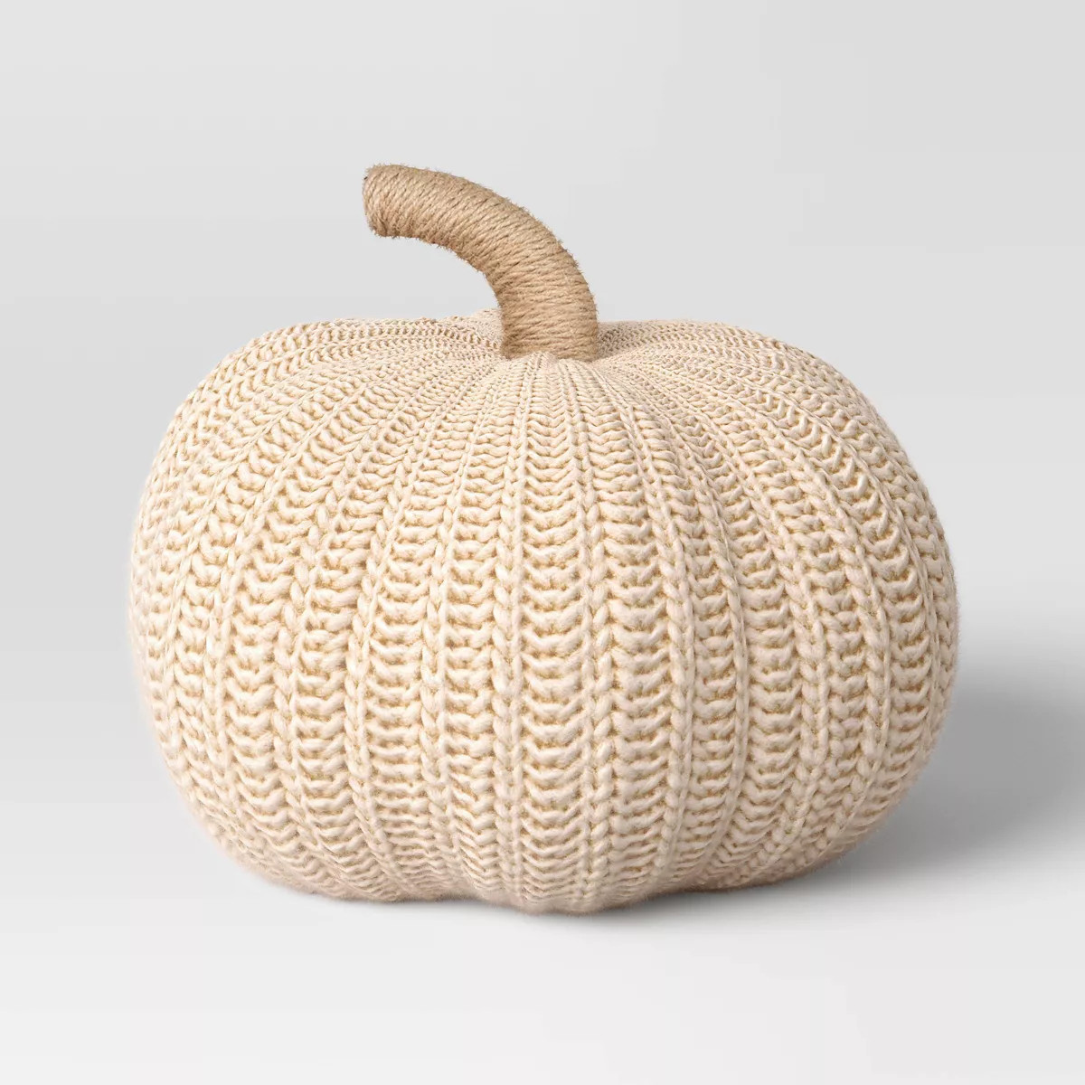 Knit Pumpkin with Jute Stem Novelty Throw Pillow - Threshold™ | Target