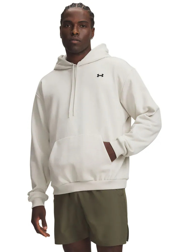 Under Armour White Essential Icon Heavyweight Terry Hoodie | Next US