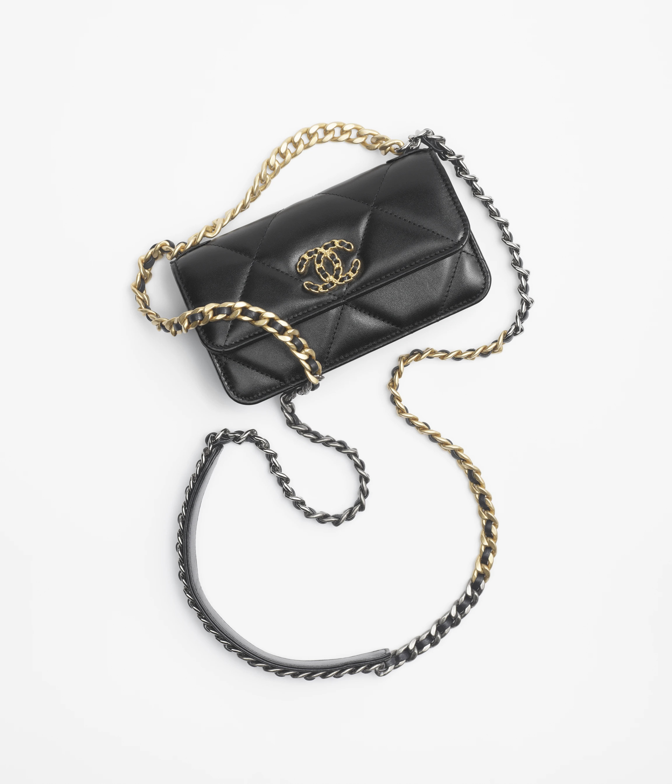 Shiny Lambskin, Gold-Tone, Silver-Tone & Ruthenium-Finish Metal | Chanel, Inc. (US)