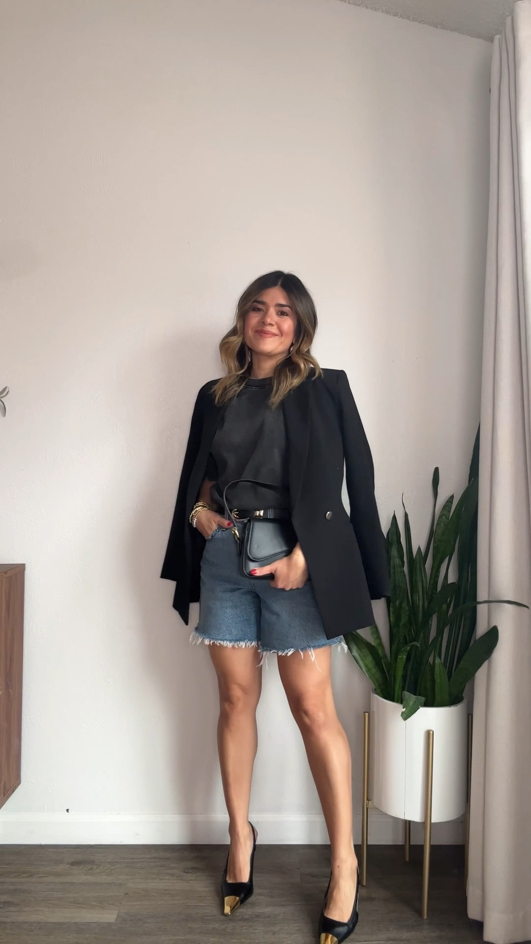 One of my favorite ways to style these shorts. I love the idea of pairing them with an oversized tee and a blazer! 
Tee size small
Shorts size 25
Linked similar blazers

#LTKgrwm #LTKSeasonal #LTKootd