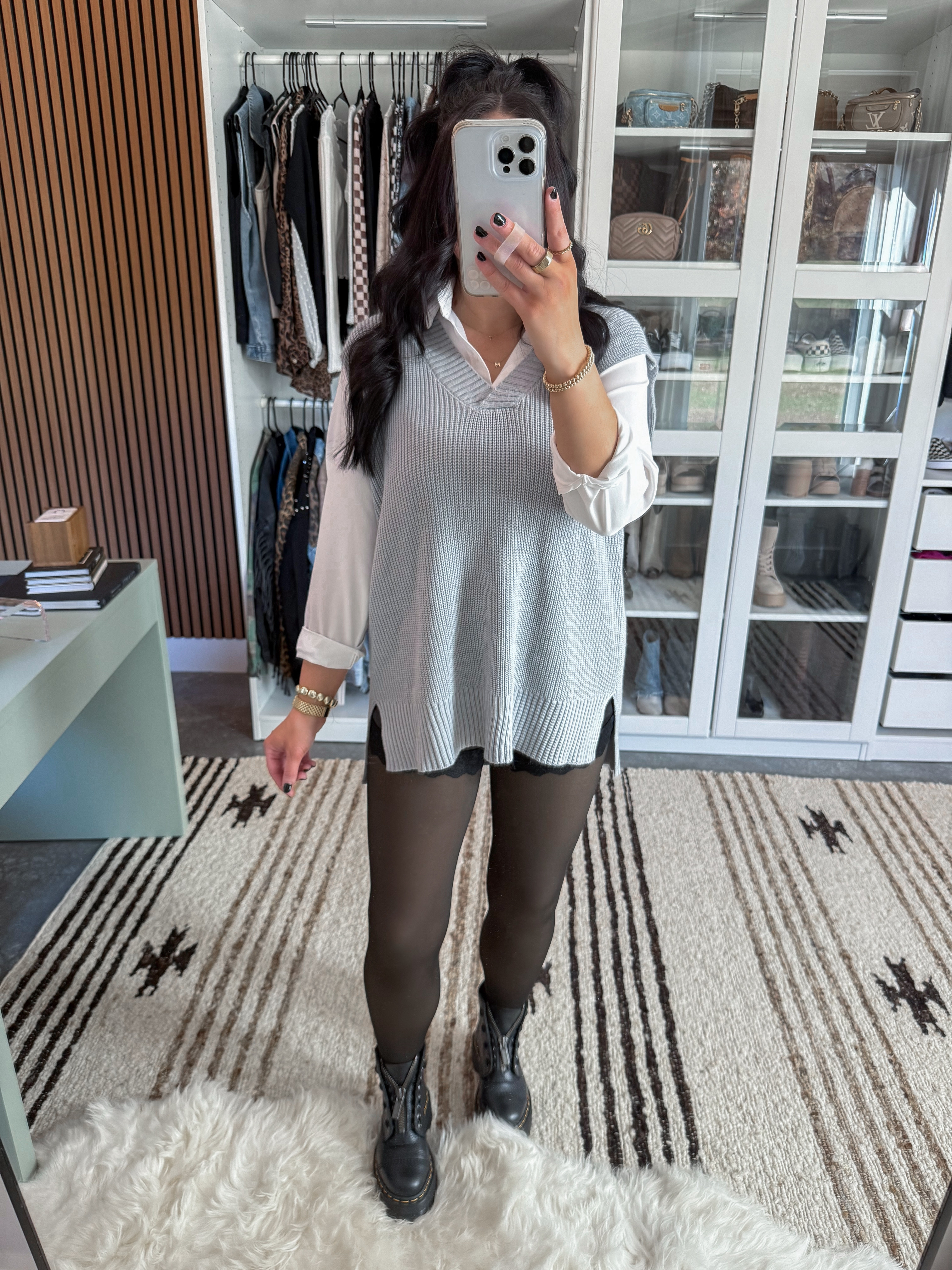 Elevated Chic OOTD 🖤

Sweater Vest - sized up to an xl for more length!
Button Down - medium
Satin Shorts - xs 
Tights - small/medium (thin fleece option)

This elevated chic winter look has me obsessed 😍 I love this sweater vest and button down combo! Paired it with these viral satin lace shorts (they're truly adorable!), my fleece lined tights (if you don't have these yet what are you doing?!) & finished the look with my platform doc martens! 

 

 #LTKootd #LTKSaleAlert #LTKFindsUnder100