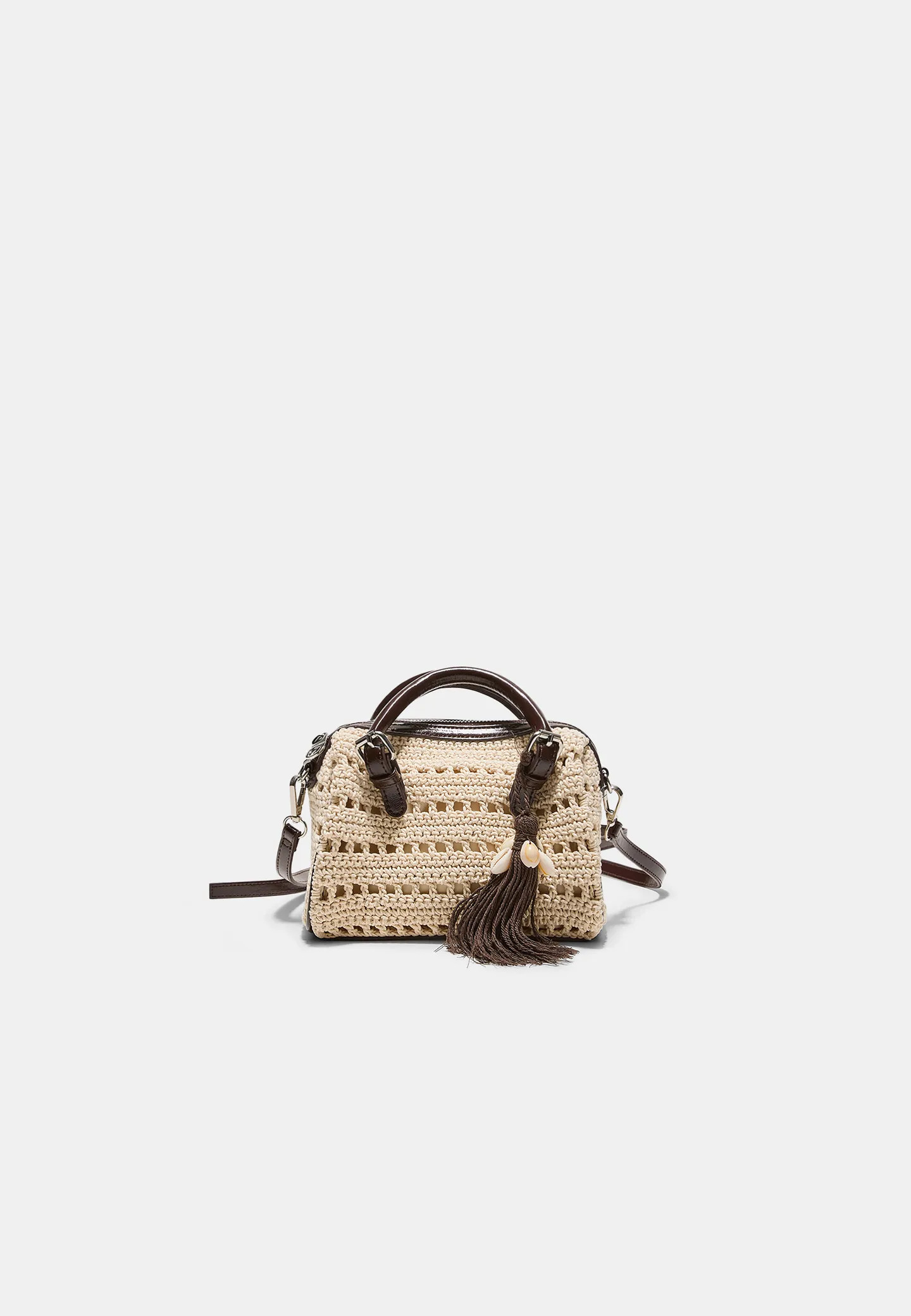 Round crochet tote bag - Women's Bags | Stradivarius United Kingdom | Stradivarius (UK)