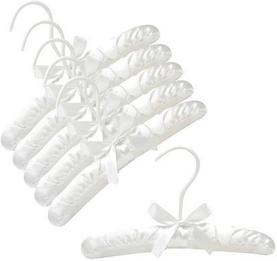 Only Hangers® 10" White Baby Satin Padded Hangers | Amazon (US)