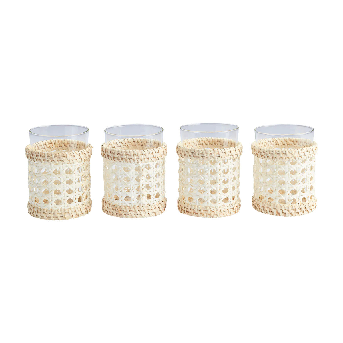 Cane Ice Tea Glasses, Set of 4 | Amanda Lindroth