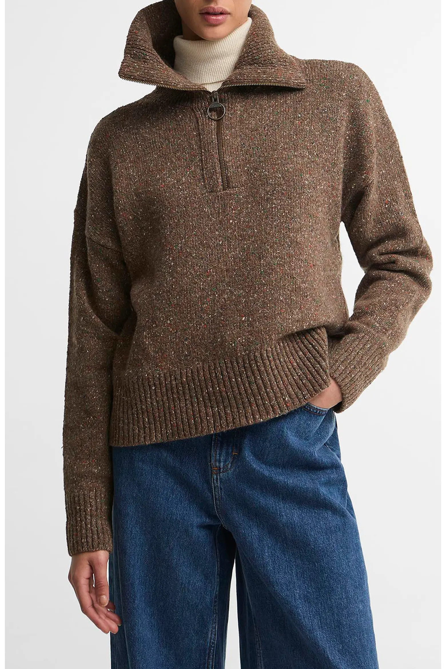 Barbour Lavensdale Wool Blend Half-Zip Sweater (Women) | Nordstrom | Nordstrom