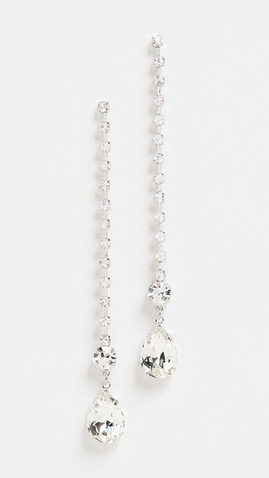 Kenneth Jay Lane Rhine Crystal Teardrop Pierced Earrings | SHOPBOP | Shopbop