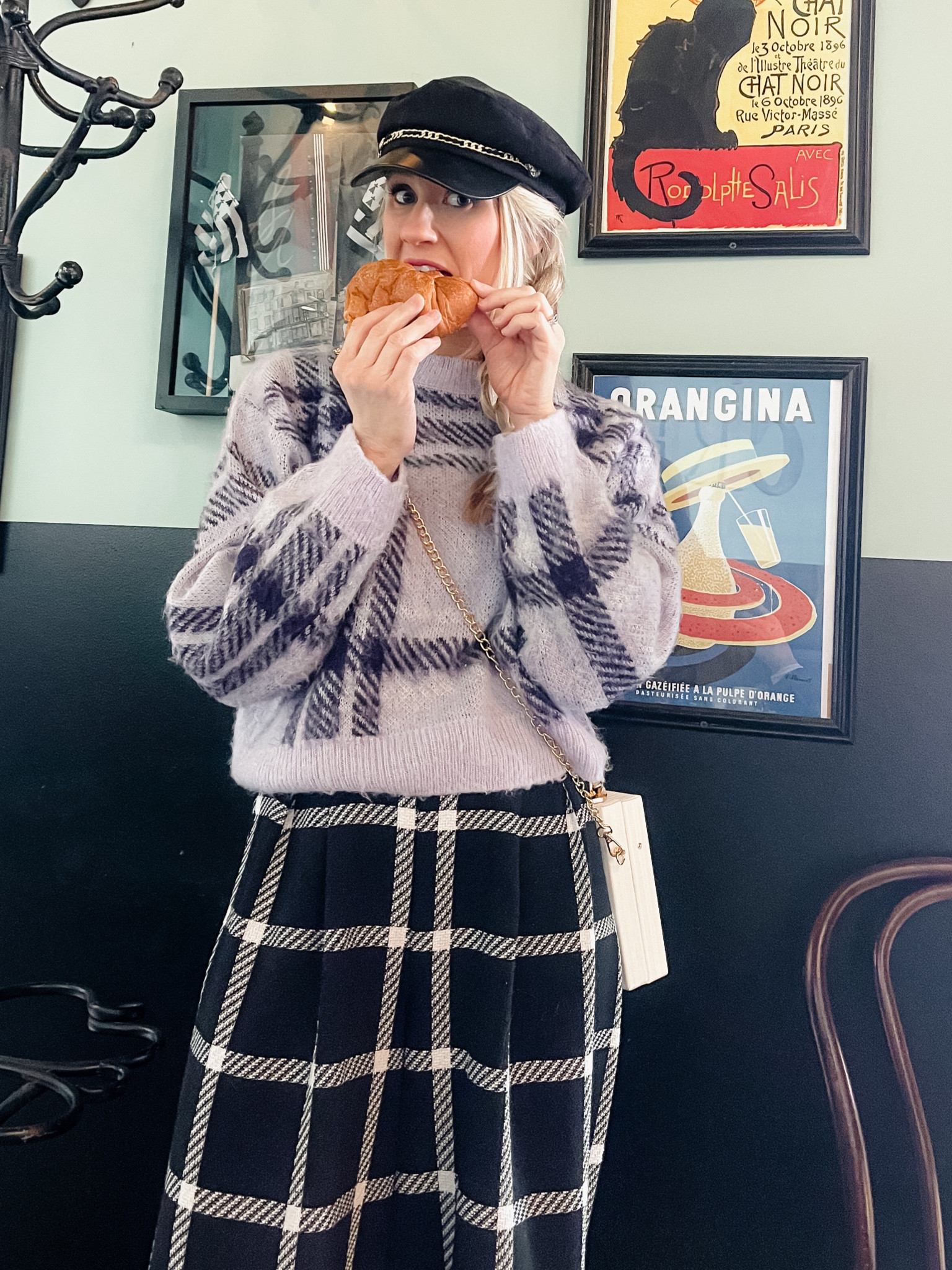 Plaid on plaid//Emily in Paris inspired look//plaid wide leg pants//plaid sweater 

#LTKworkwear #LTKSeasonal #LTKunder50