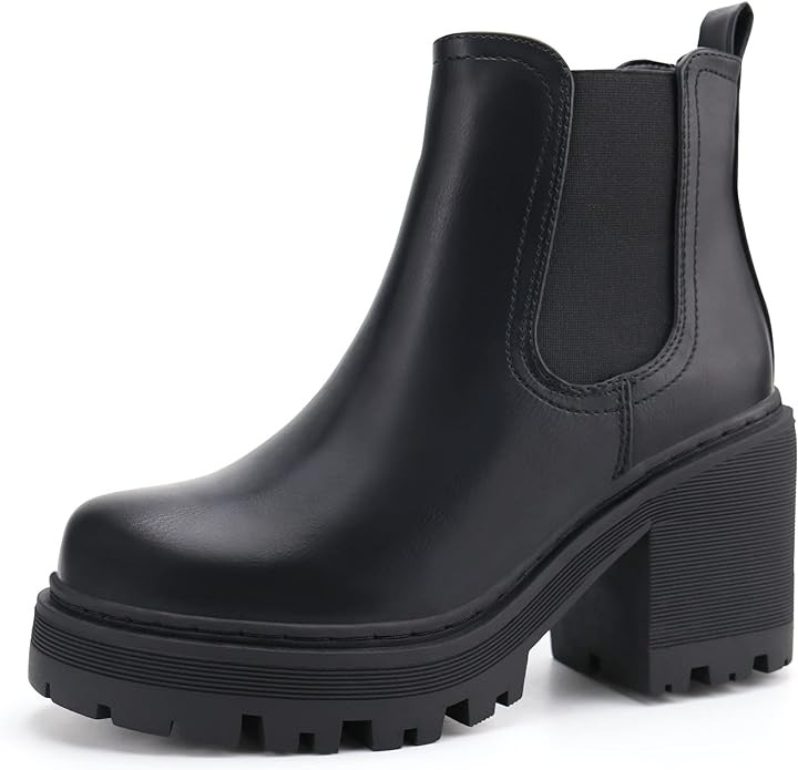 firelli Women Fashion Chelsea Boots Platform Boots Classic Ankle Booties | Amazon (US)
