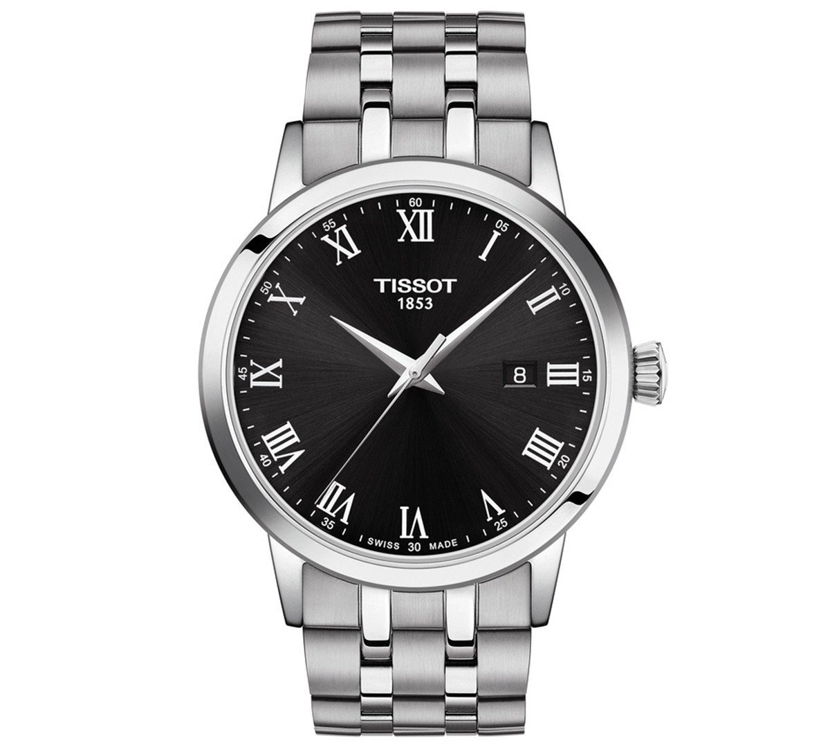 Tissot Men's Swiss Classic Dream Stainless Steel Bracelet Watch 42mm - Black | Macy's
