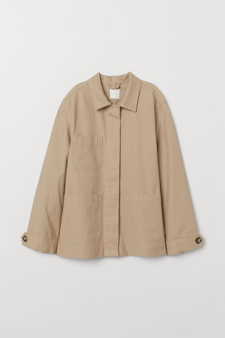 H & M - Lightweight Cotton Jacket - Beige | H&M (US)