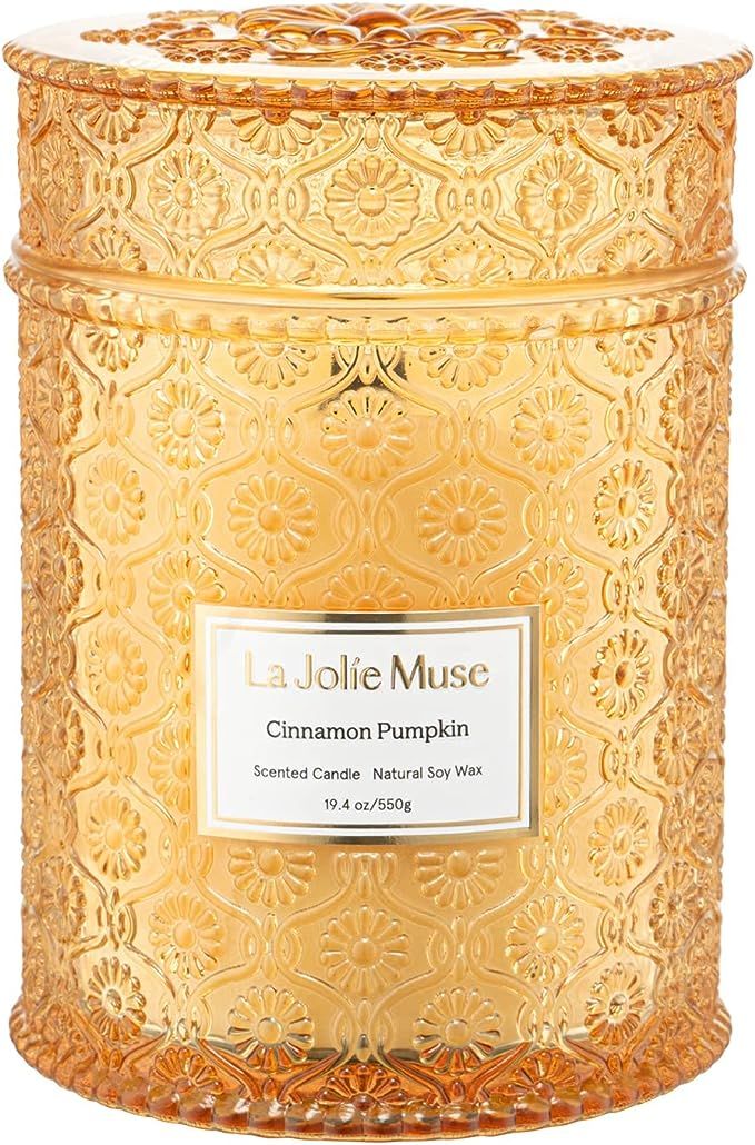LA JOLIE MUSE Pumpkin Candles, Fall Candles, Pumpkin Chai Scented Candles, Luxury Candle Gifts, N... | Amazon (US)