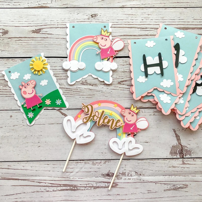 Peppa Pig Cake Topper | Etsy (US)
