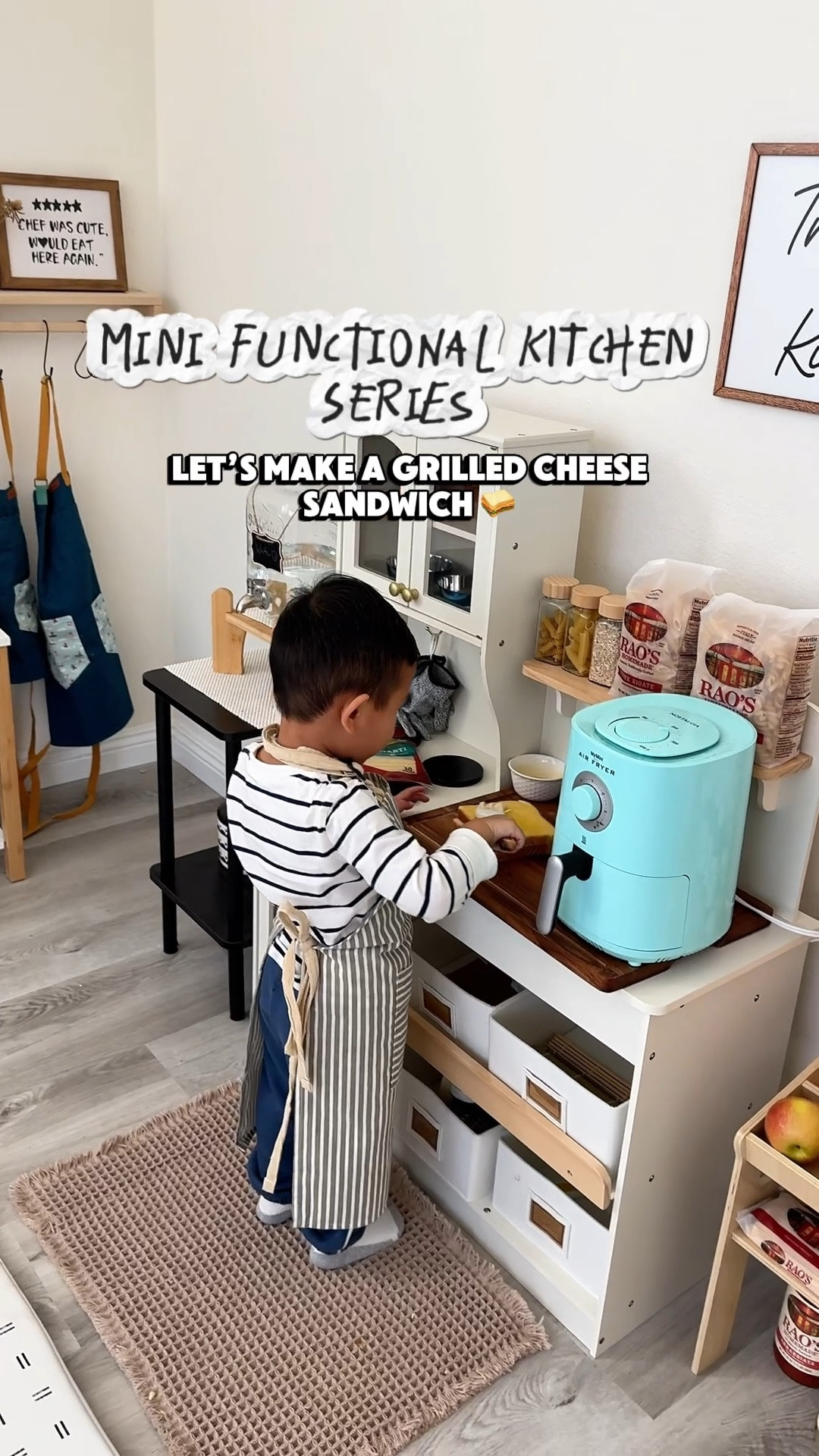 Mini chef in the mini kitchen 🧑🏻‍🍳

#LTKHome #LTKKids #LTKmomlife
