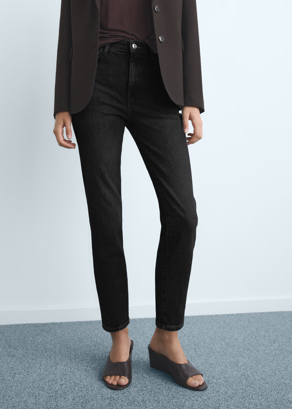 Claudia slim-fit cropped jeans | MANGO (UK)