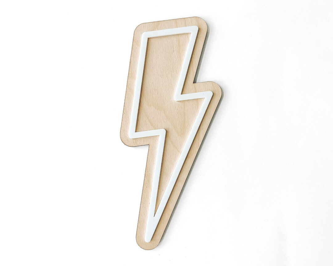 Lightning Bolt Sign X Kids Nursery Decor X Baby Wall Sign X Edgy Boys Room Sign X Toddler Room De... | Etsy (US)